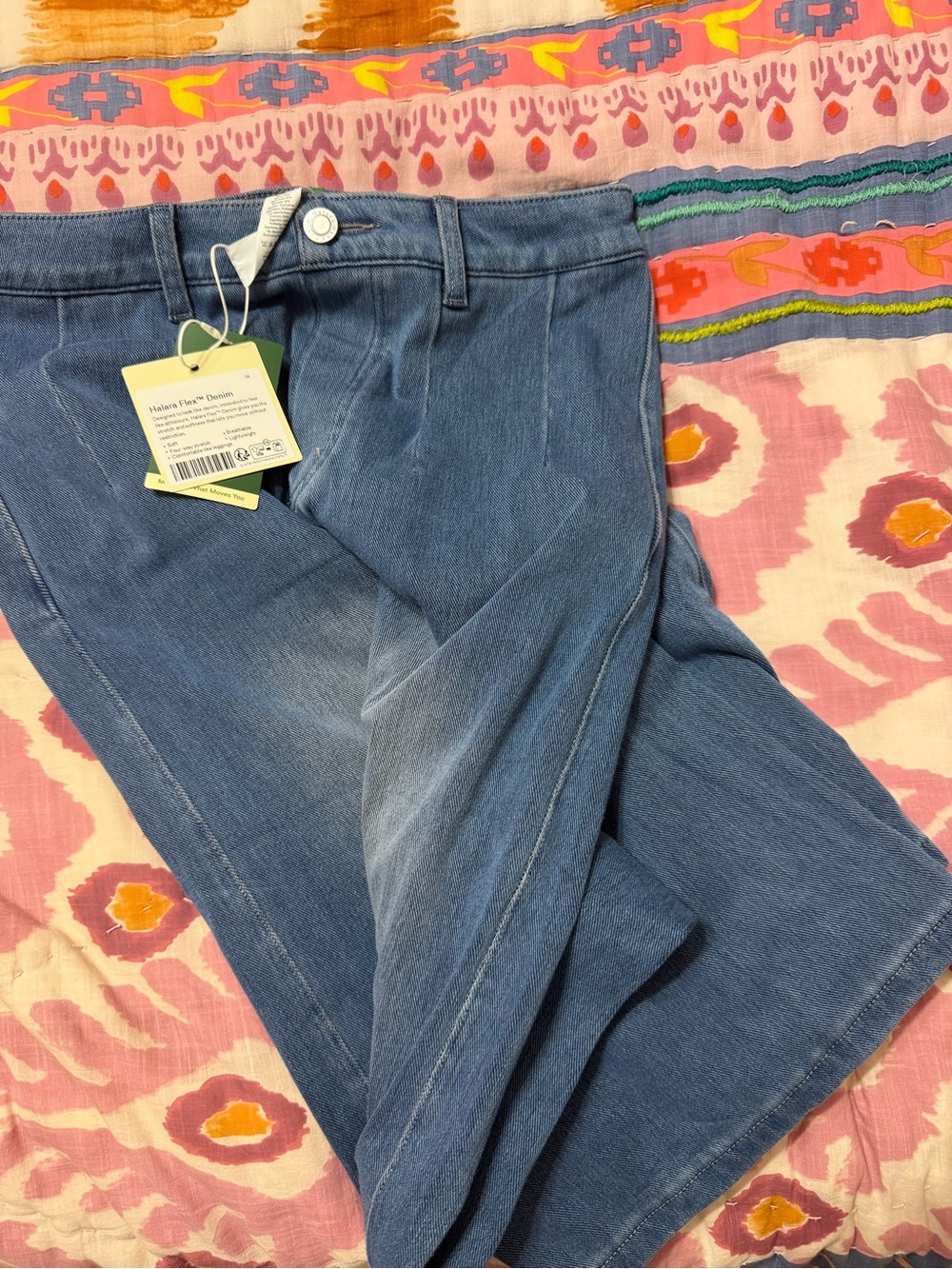 HALARA Light Blue Wide-Leg Jeans